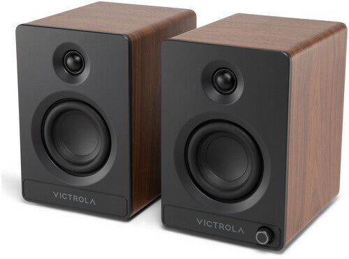 Victrola Vps400wln Tempo Bluetooth Bookshelf Speakers Walnut
