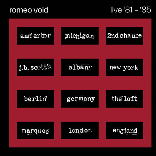 Romeo Void - Live '81-'85 - Music CD