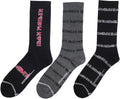 Perri's Iron Maiden Volume Crew Socks (3 Pack) - Perri's Iron Maiden Volume Crew Socks (3 Pack) - Apparel