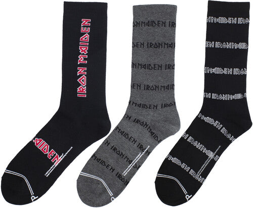 Perri's Iron Maiden Volume Crew Socks (3 Pack) - Perri's Iron Maiden Volume Crew Socks (3 Pack) - Apparel