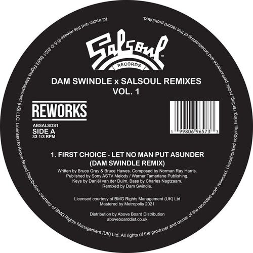 Dam Swindle - Salsoul Remixes Vol. 1 - Vinyl Record