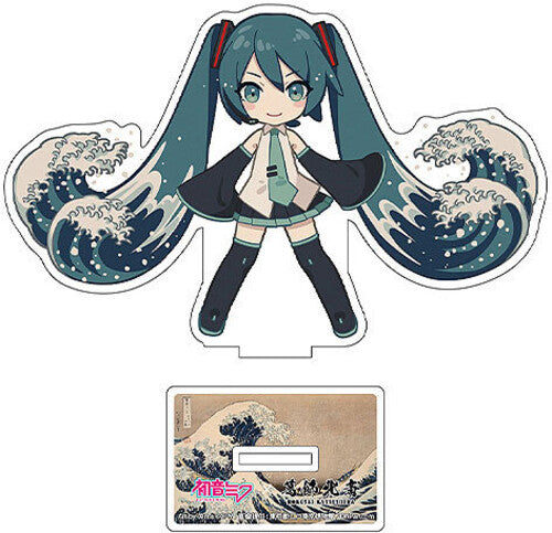 Miku X Ixima Acrylic Great Wave Chibi Stand - Miku X Ixima Acrylic Great Wave Chibi Stand - Collectibles