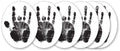Jerry Garcia Black Hand Sticker 6 Pack - Jerry Garcia Black Hand Sticker 6 Pack - Novelties
