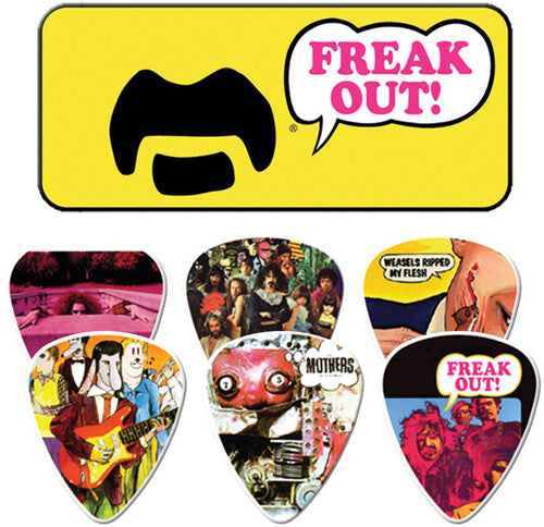 Frank Zappa Yellow Pick Tin 6 Picks Included - Frank Zappa Yellow Pick Tin 6 Picks Included - Novelties
