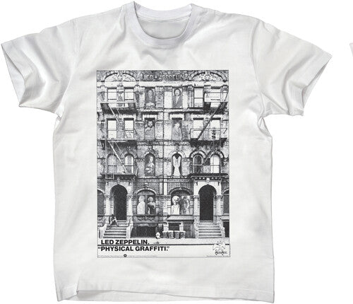 Led Zeppelin Physical Graffiti T-shirt Large White - Led Zeppelin Physical Graffiti T-shirt Large White - Apparel