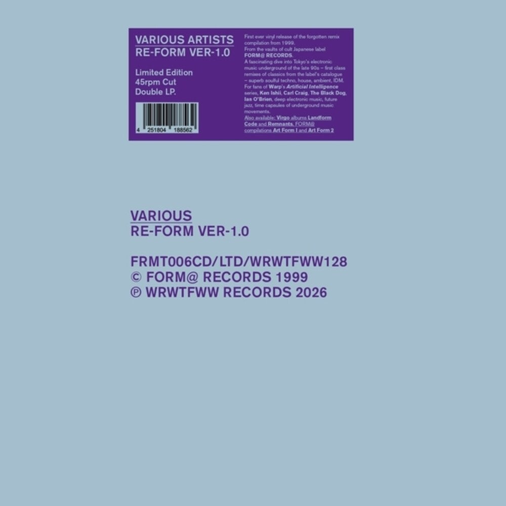 Re-Form Ver-1.0 / Various [LP] Vinyl Record