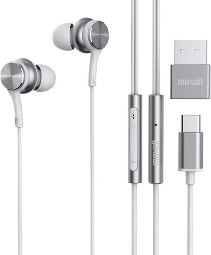 Maxell Usbc-wht Fusion X Usb-c Wired Earbud Mic Wh - Maxell Usbc-wht Fusion X Usb-c Wired Earbud Mic Wh - Headphones