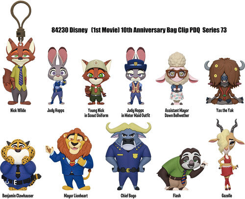 Zootopia 3d Foam Bag Clip - Series 73 - Zootopia 3d Foam Bag Clip - Series 73 - Collectibles