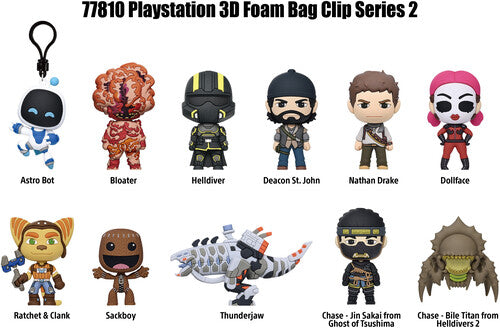 Playstation Series 2 3d Foam Bag Clip 24pc Blind B - Playstation Series 2 3d Foam Bag Clip 24pc Blind B - Collectibles