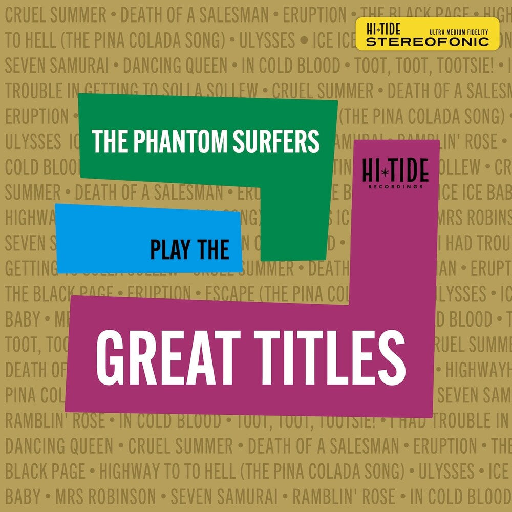 Pre-Order: Phantom Surfers - Play The Great Titles [Clear Vinyl] (Grn) [Limited Edition]