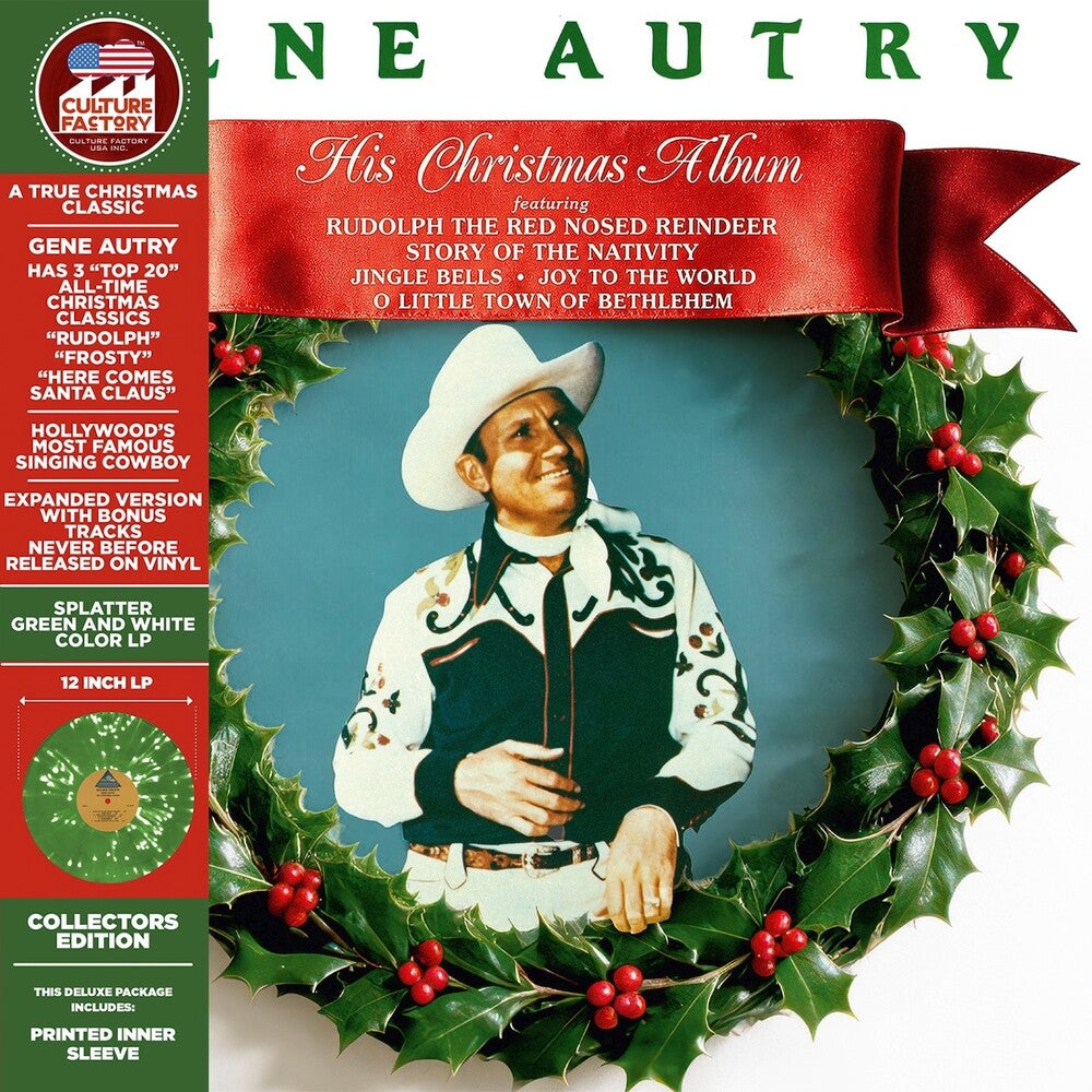 Gene Autry - His Christmas Album (Bonus Tracks) [Colored Vinyl] [Deluxe] Vinyl Record