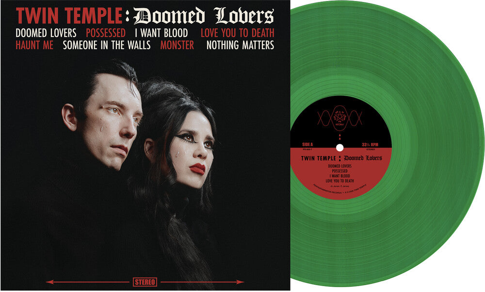 Twin Temple - Doomed Lovers [Envy Translucent Green] Vinyl Record