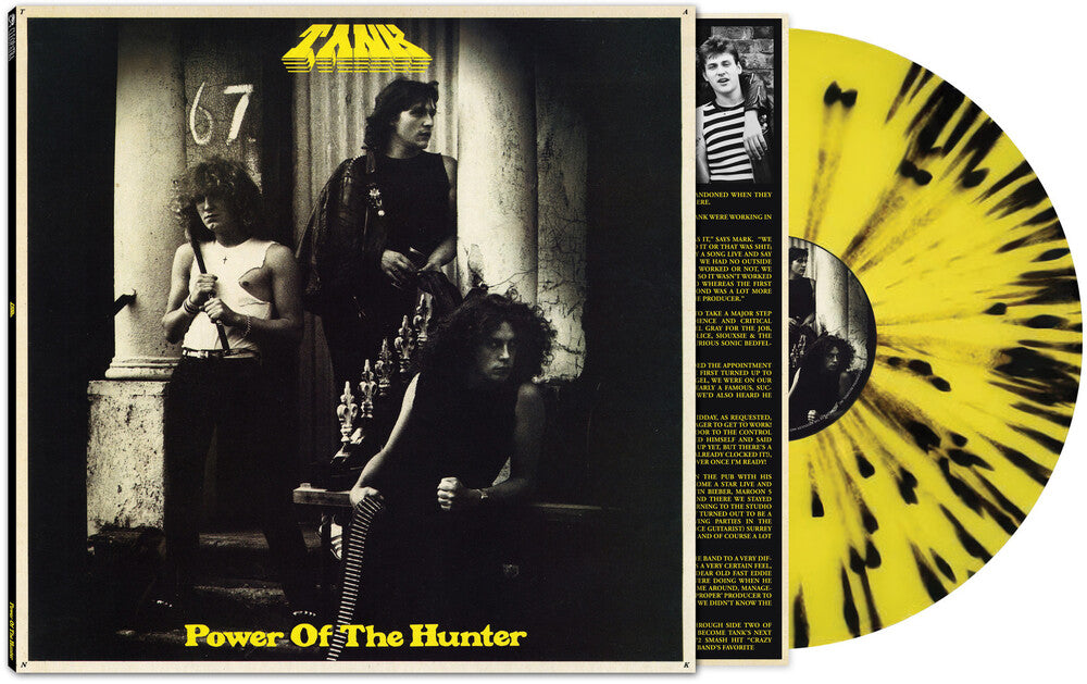 Pre-Order: Tank - Power of the Hunter [Black/Yellow Splatter] Vinyl Record