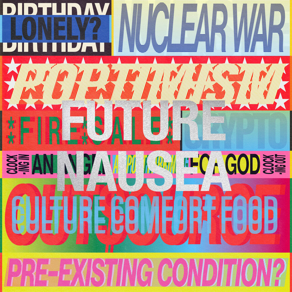 Pre-Order: Spanish Love Songs - Future Nausea [White w/ Blue, Red and Gold Splatter] Vinyl Record