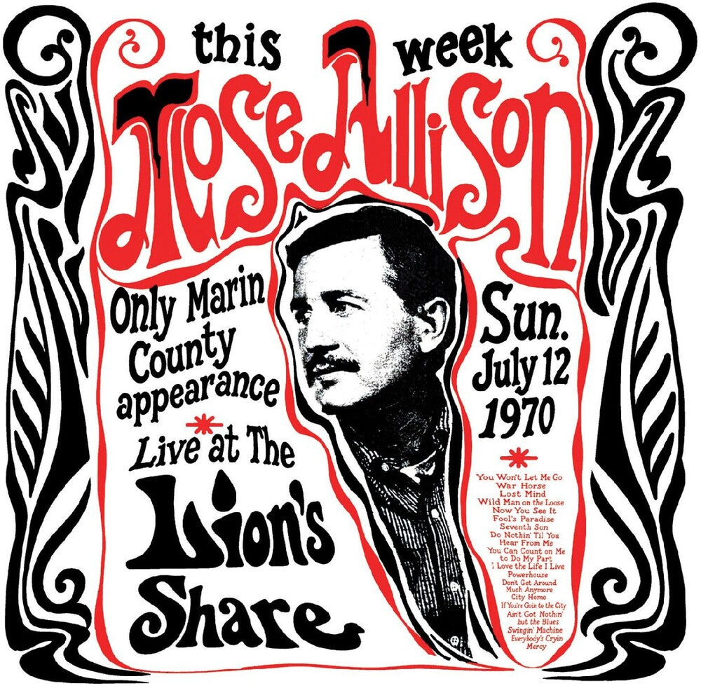 Pre-Order: Mose Allison - Live At The Lion's Share July 12 1970 - Remastered Music CD