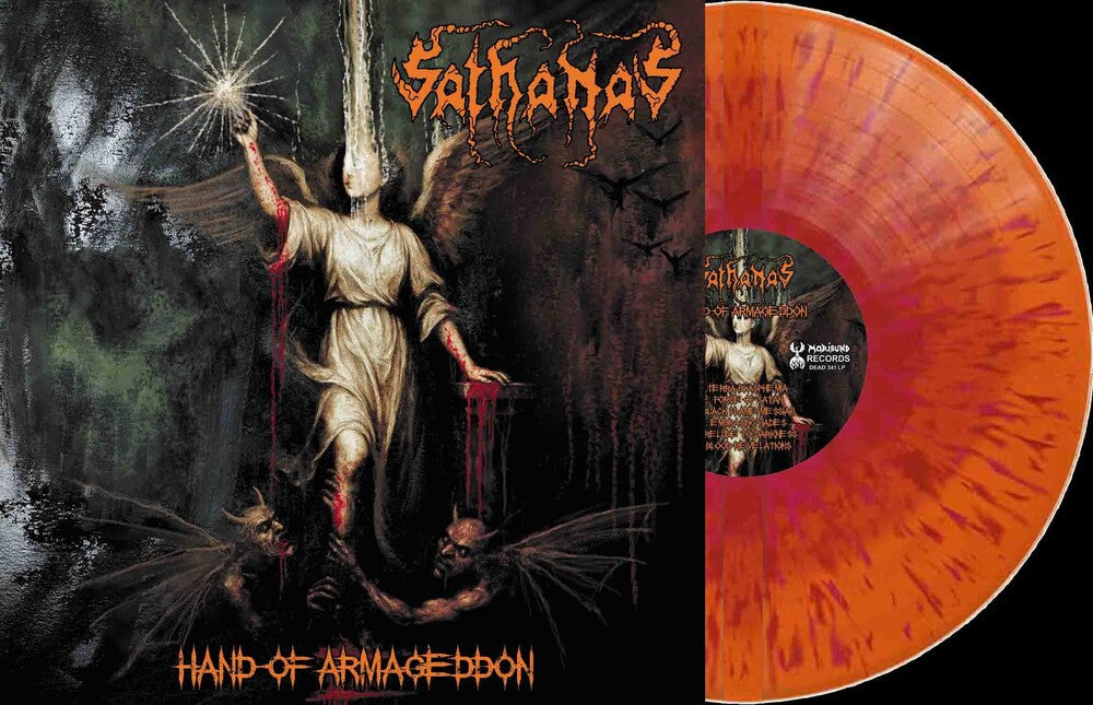 Pre-Order: Sathanas - Hand Of Armageddon - Clear Orange/Red [Clear Vinyl] (Org) Vinyl Record