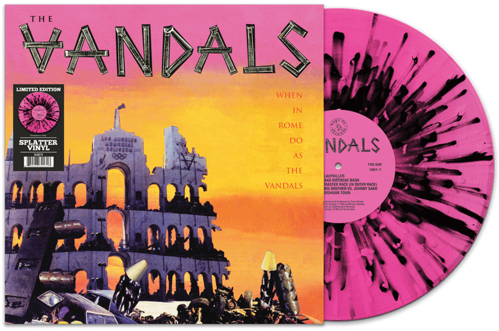 Pre-Order: The Vandals - When In Rome Do As The Vandals [Pink / Black Splatter] Vinyl Record