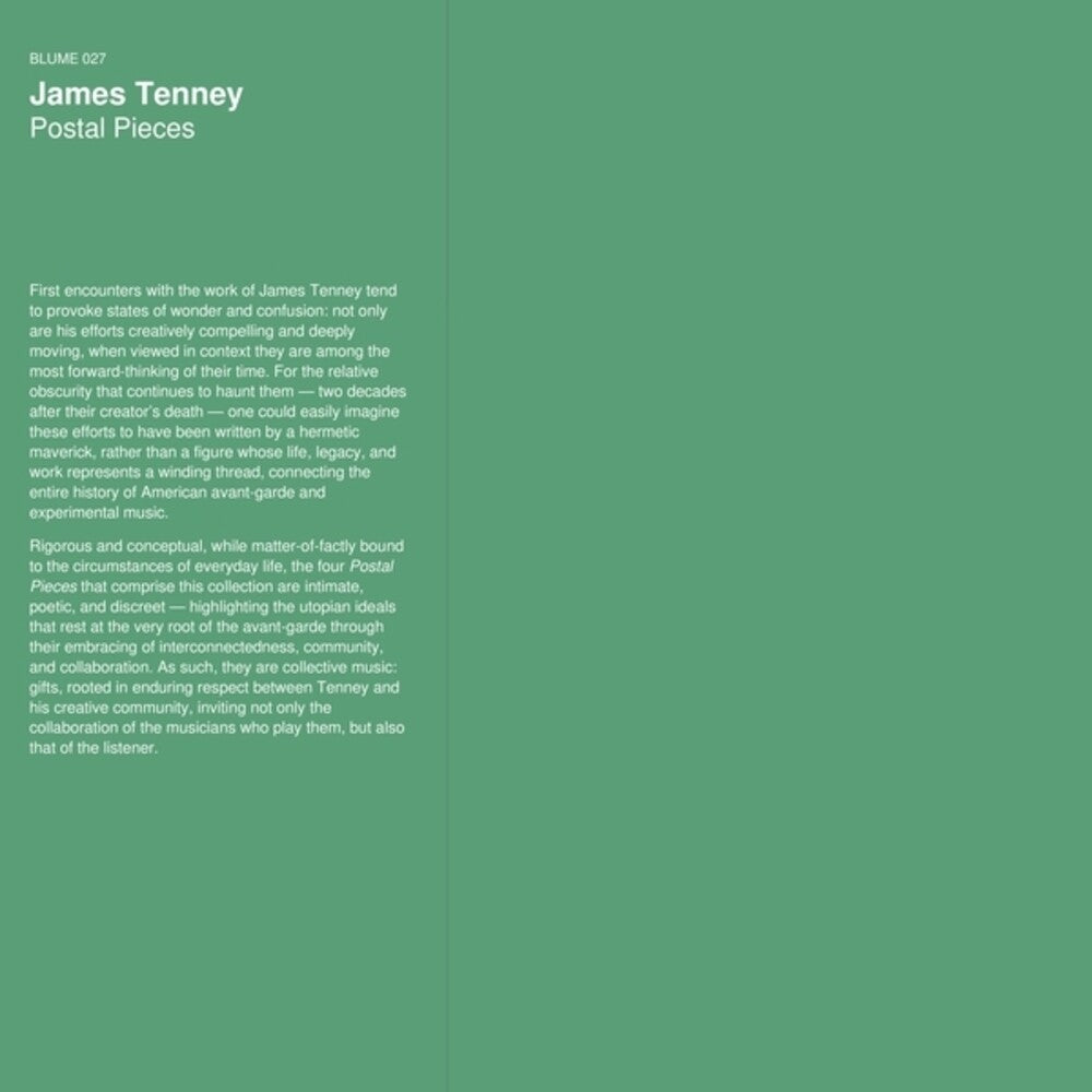 Pre-Order: James Tenney - Postal Pieces [LP] Vinyl Record