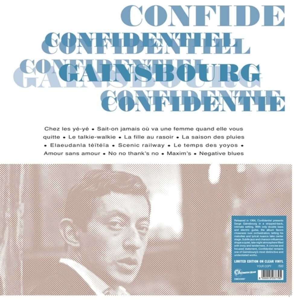 Pre-Order: Serge Gainsbourg - Confidentiel [Limited Edition] [Clear Vinyl] Vinyl Record