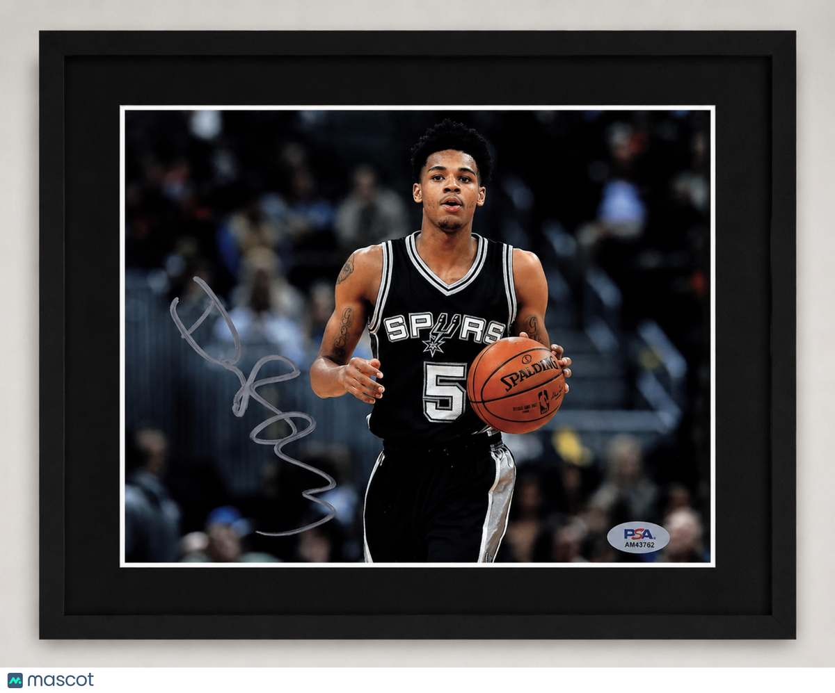 Dejounte Murray San Antonio Spurs Signed Custom Framed 8x10 Photo PSA