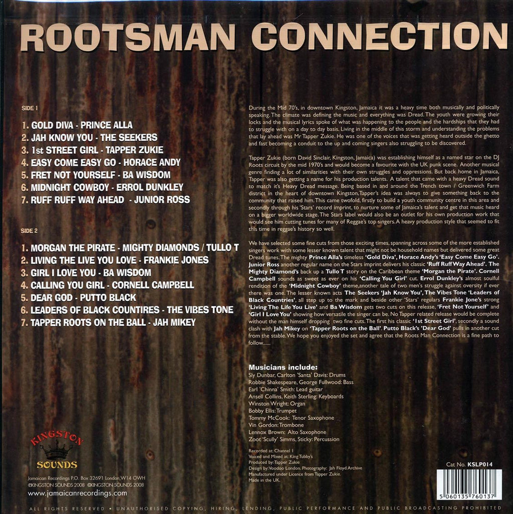 Tappa Zukie, Prince Alla, Etc. - Rootsman Connection (180g) Vinyl Record