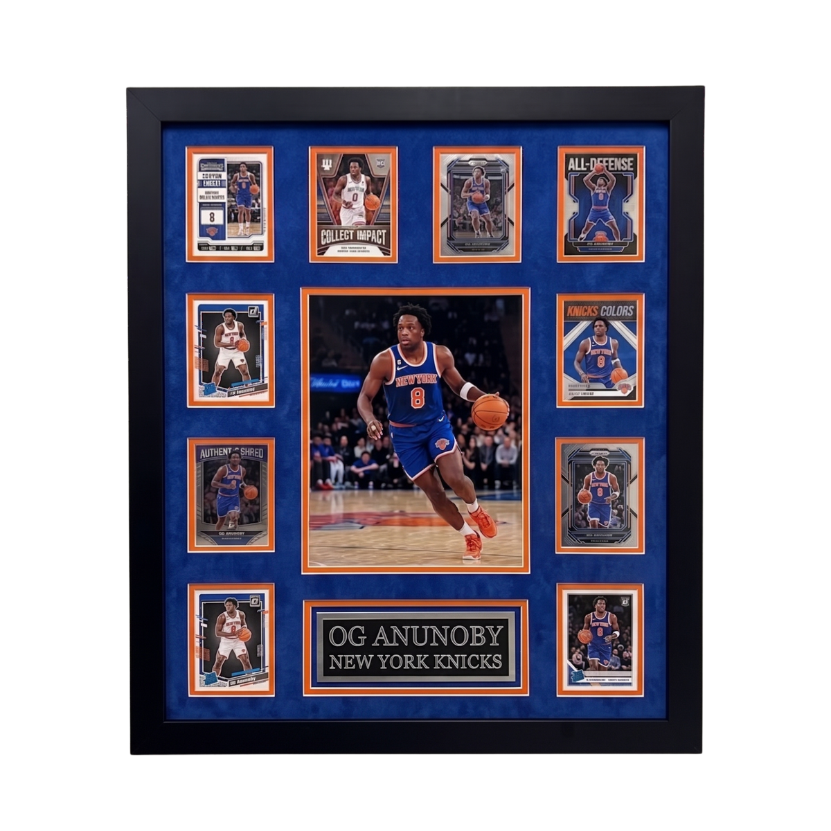 OG Anunoby 10-Card Custom Framed Display Piece New York Knicks