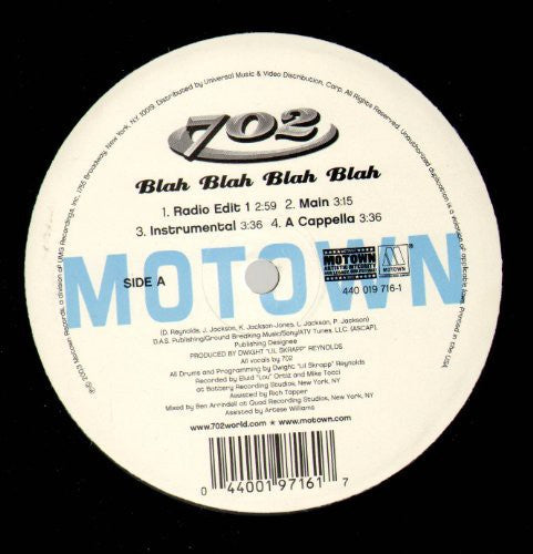 702 - Blah Blah Blah - Vinyl Record