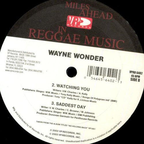 Wonder,wayne - No Letting Go - Vinyl Record