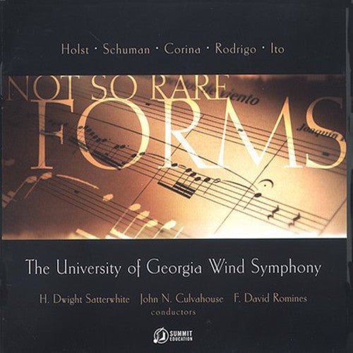 University Of Georgia Wind Ensemble / Satterwhite - Not So Rare Forms - Music CD