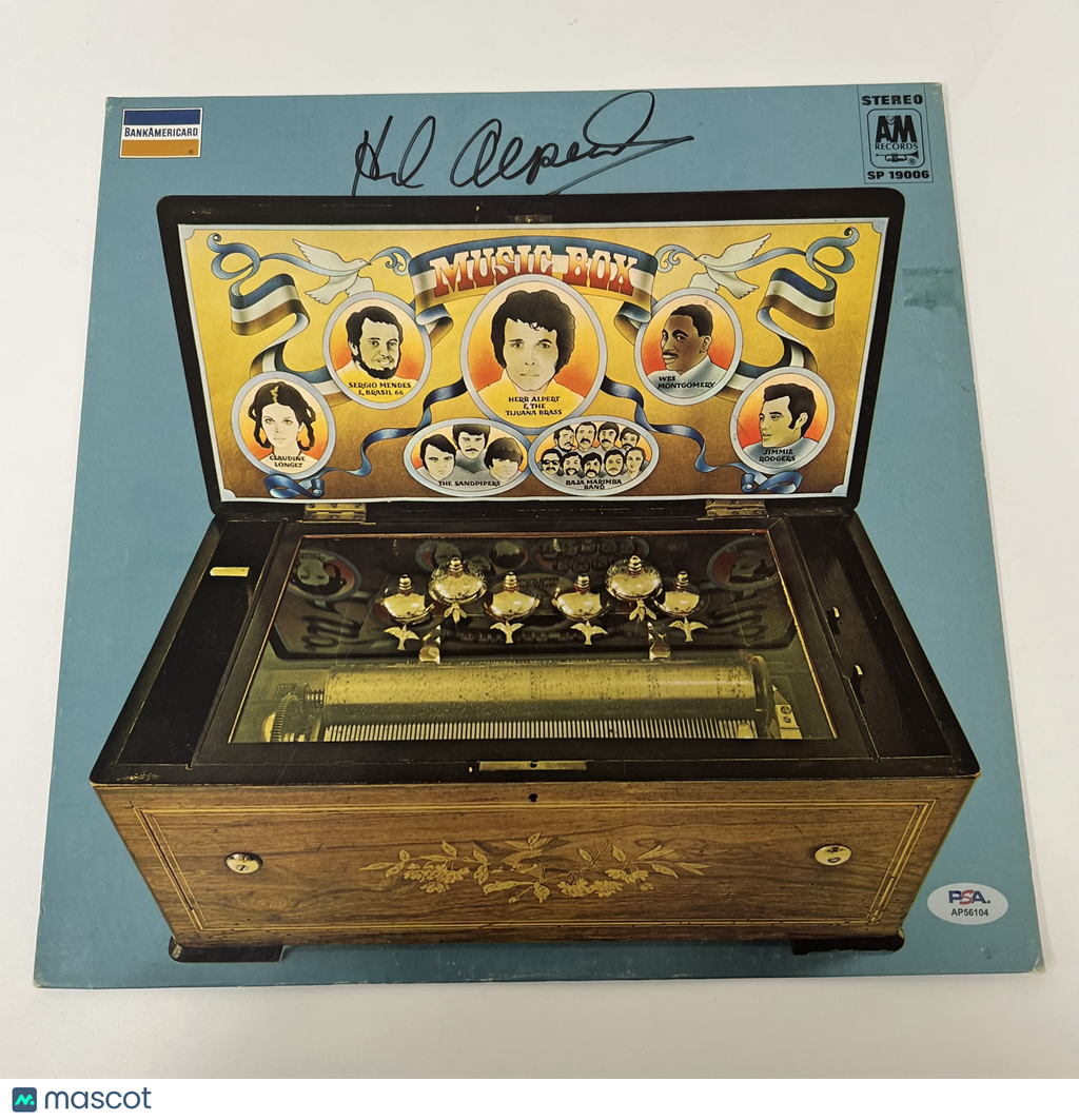 Herb Alpert Signed Vinyl Cover PSA/DNA Autographed Music Box