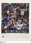 Jason Richardson Golden State Warriors Signed Basketball 11x14 Photo BAS