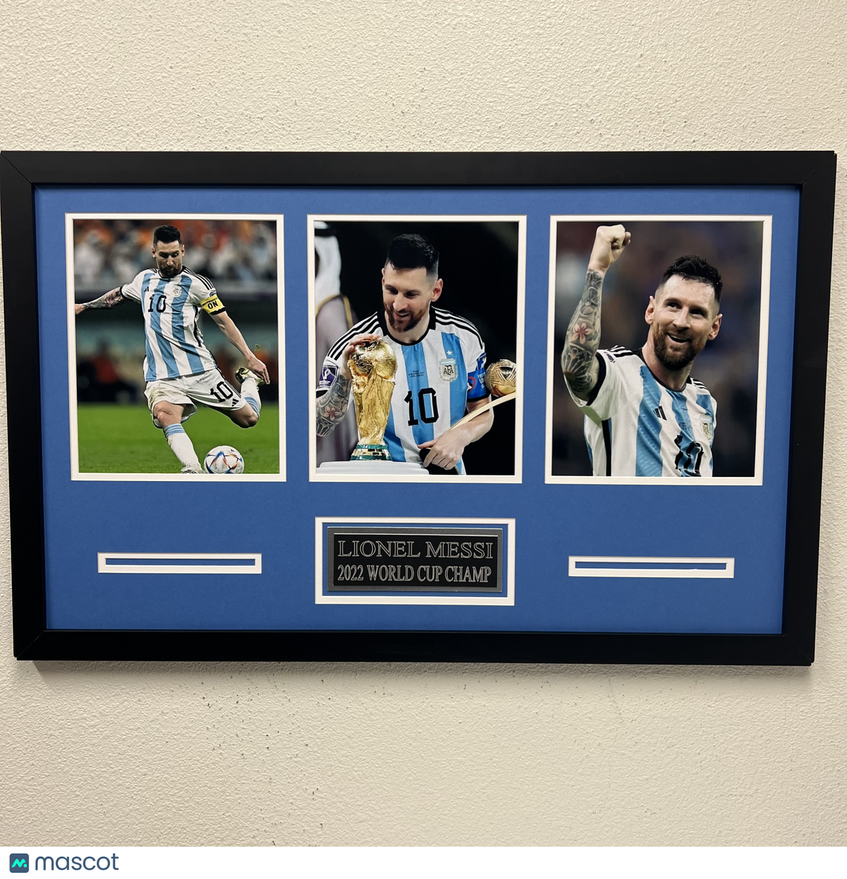 Lionel Messi Soccer 3-Photo Custom Display Frame Argentina National Team