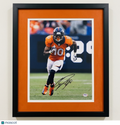 Emmanuel Sanders Signed Denver Broncos Football 11x14 Custom Framed Photo PSA