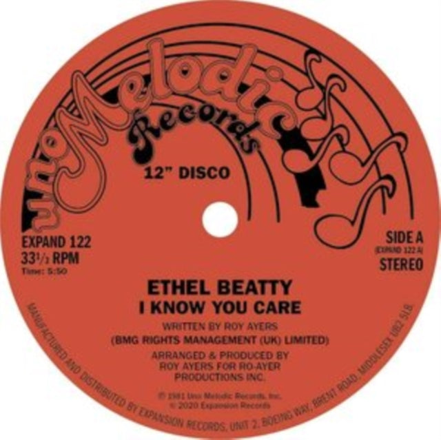 Ethel Beatty - I Know You Care / It`S Your Love (Import) - 12 Inch Vinyl