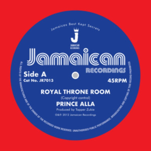 Prince Alla - Royal Throne Room/Hail Rastafari - 7 Inch Vinyl