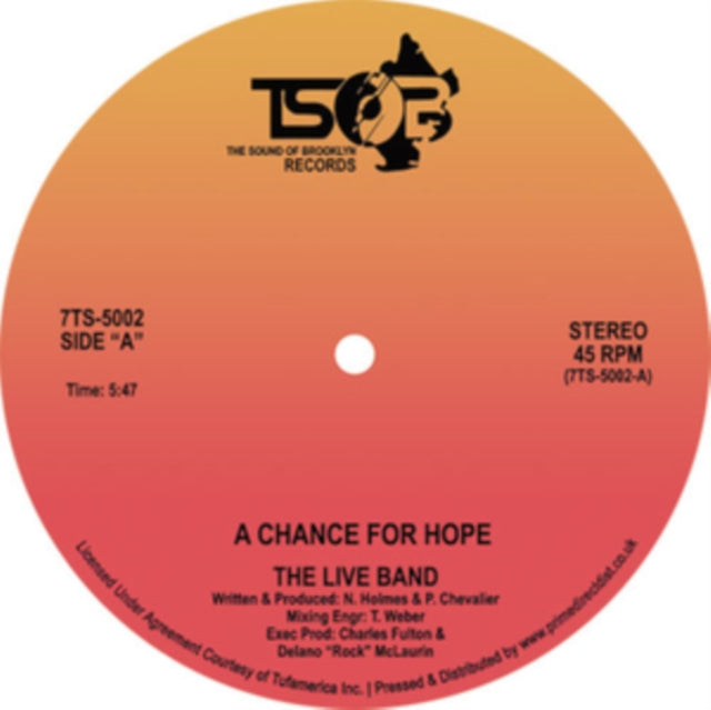 Live Band - Chance For Hope - 7 Inch Vinyl