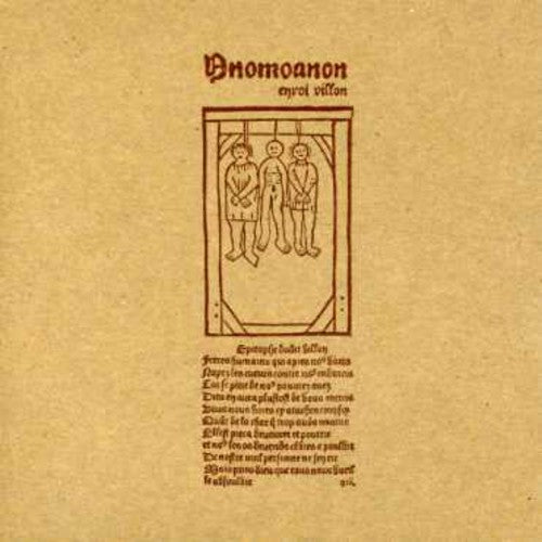 Anomoanon - Envoi Villon - Music CD