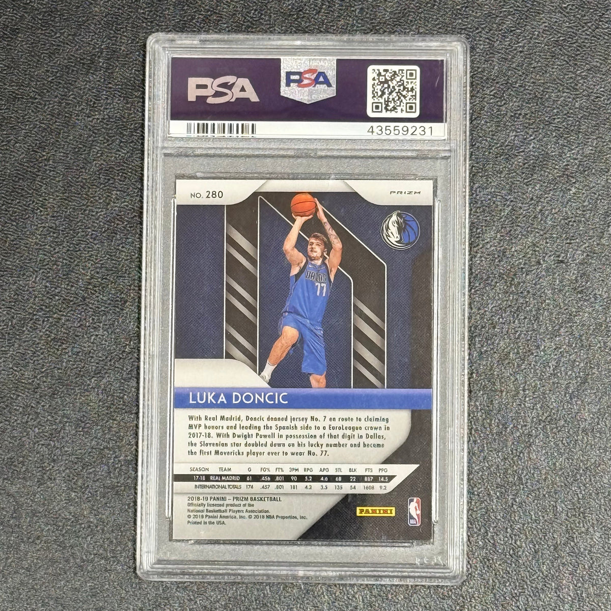 2018 Panini Prizm Silver#280 Luka Doncic PSA 10 Dallas Mavericks