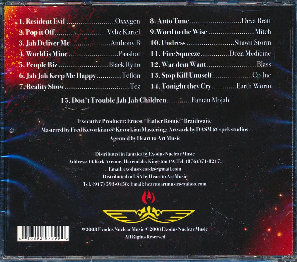 Vybz Kartel, Anthony B, Earth Worm, Etc. - Rezidents Evil Music CD