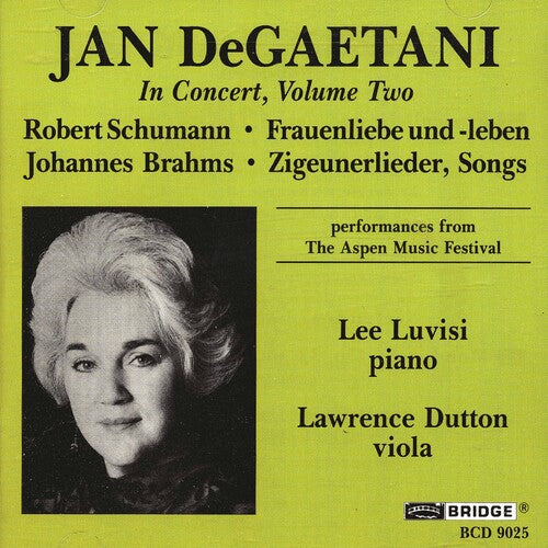 Schumann / Brahms / Degaetani / Luvisi - Jan Degaetani In Concert 2 - Music CD