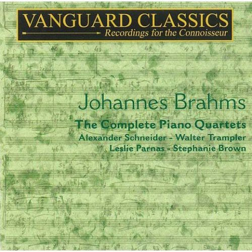 Brahms / Schneider / Trampler / Parnas / Brown,s - Piano Quartets - Music CD