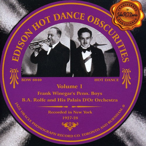 Winegar,frank - Edison Hot Dance Obscurities 1 - Music CD