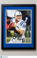 Peyton Manning Signed Indianapolis Colts 8x10 Framed Display Photo PSA Auto