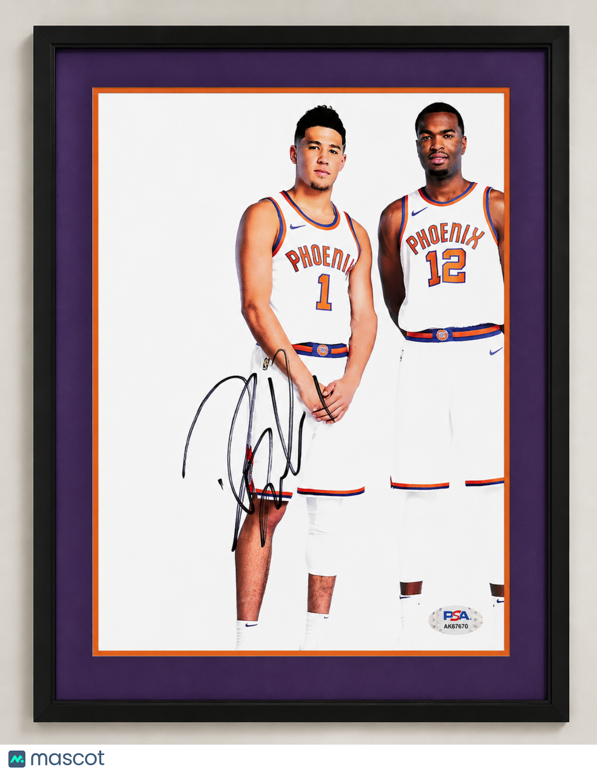 Devin Booker Phoenix Suns Signed Basketball 8x10 Custom Framed Photo PSA