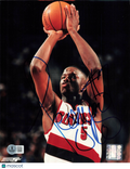 Jermaine O'Neal Portland Trail Blazers Signed Basketball 8x10 Photo BAS