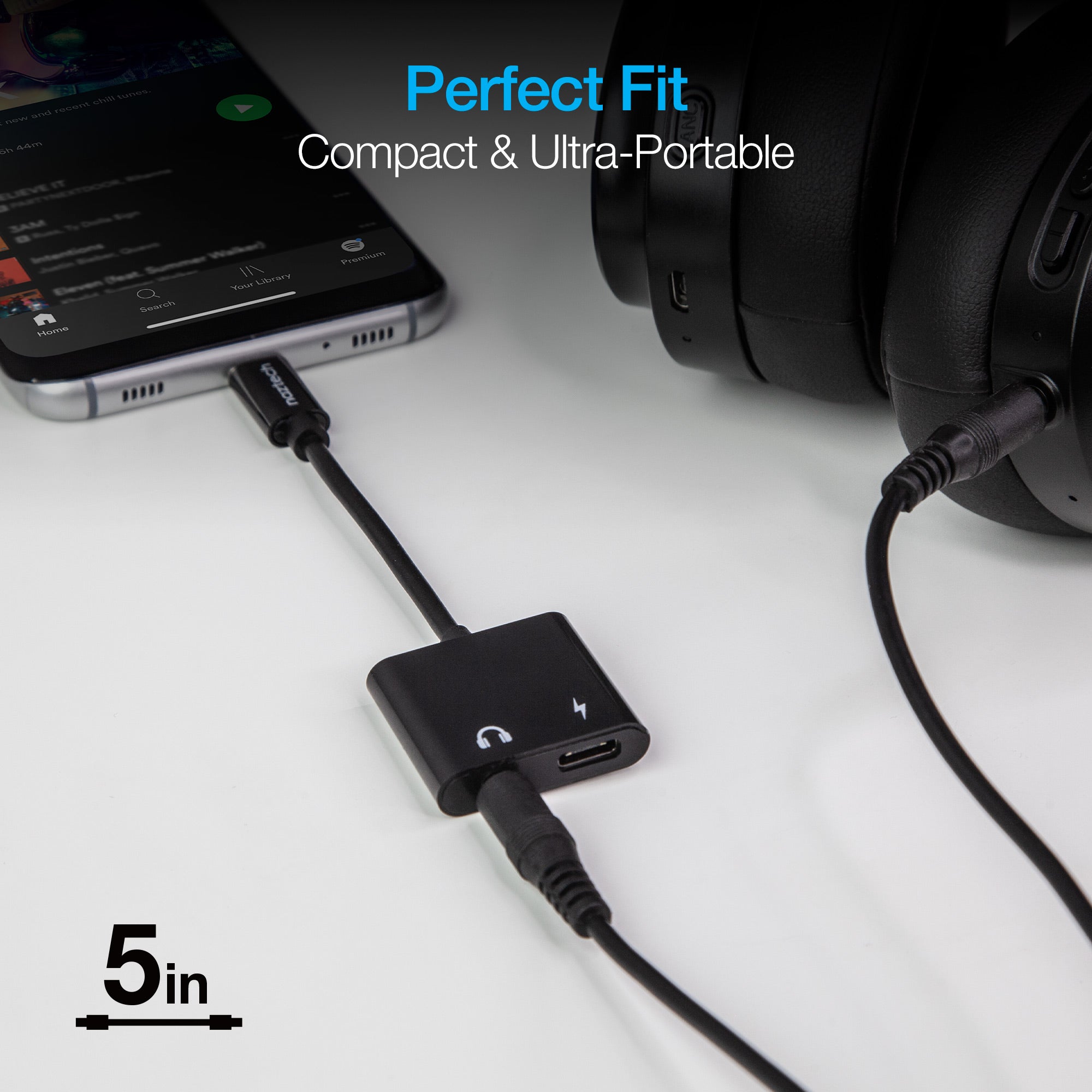 Naztech USB-C and 3.5mm Audio + Charge Adapter
