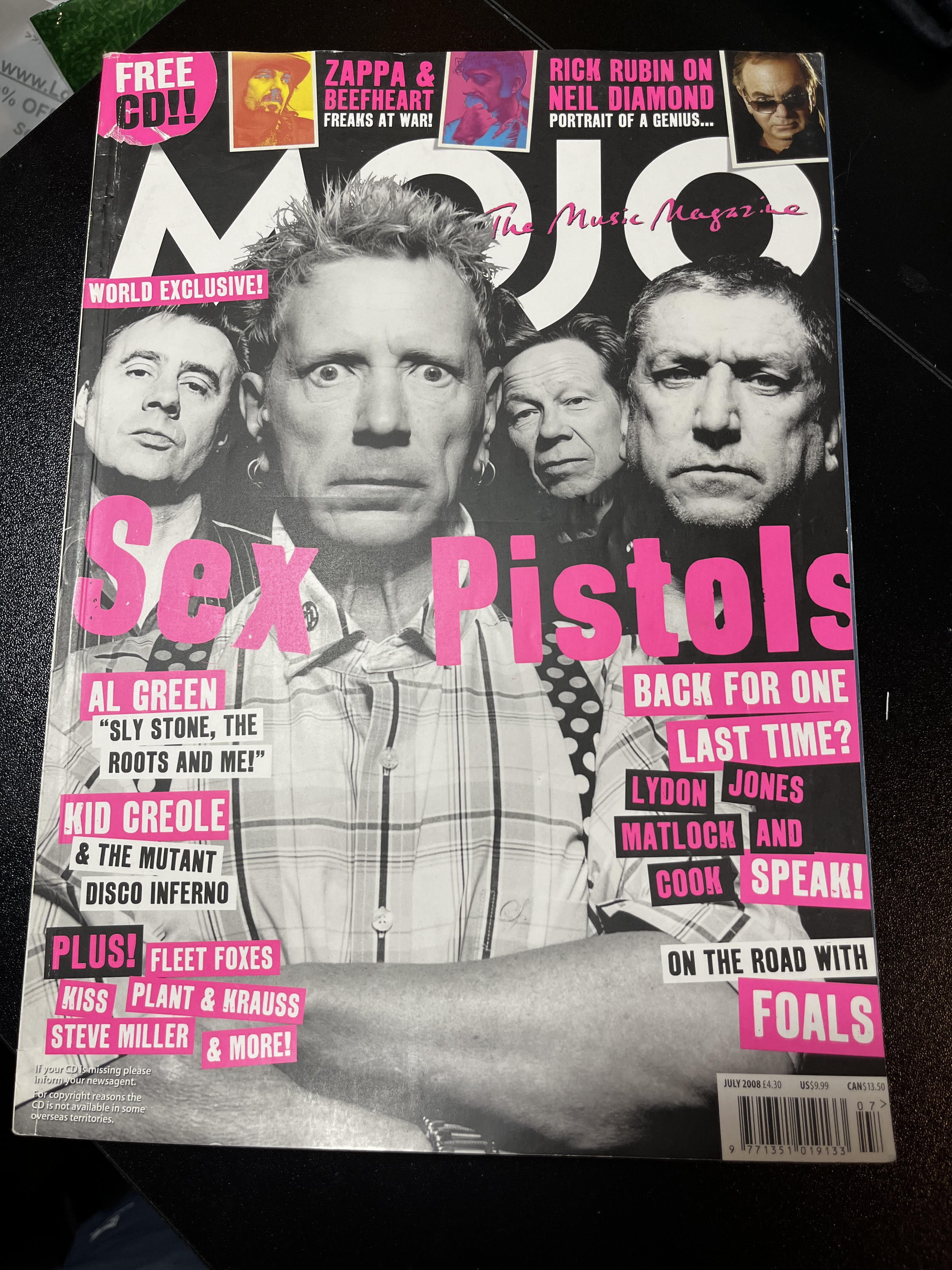 -. - SEX PISTOLS MOJO #176 MAGAZINE JULY 2008 SEX PISTOLS COVER WITH MORE INSIDE UK |