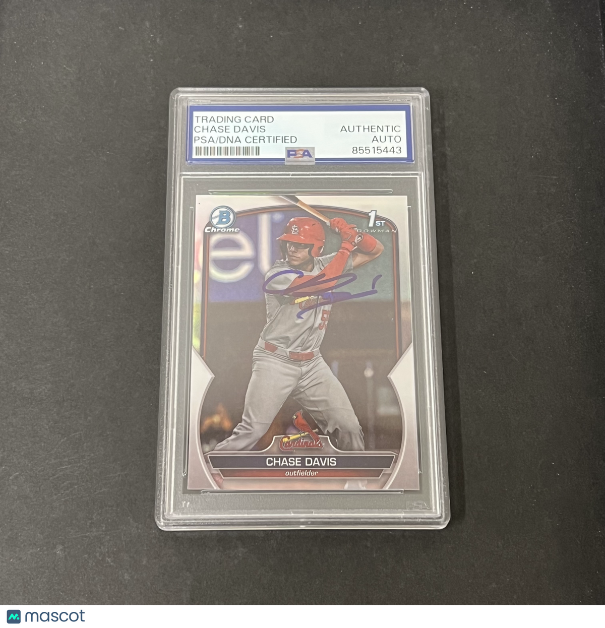 2023-24 Bowman University Chrome #BDC-48 Chase Davis signed card PSA