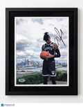 D'Angelo Russell Brooklyn Nets Signed Basketball 8x10 Custom Framed Photo PSA