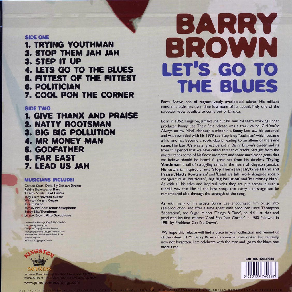 Barry Brown - Let's Go To The Blues (180g) Vinyl Record